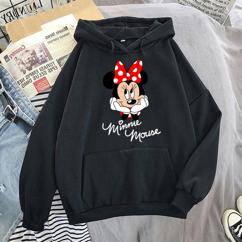 Blusa Moletom Minnei Mouse Ratinha Fofa Laço Personagem em Oferta na Shopee