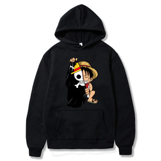 Blusa Moletom Bandeira Caveira Luffy Chapéu De Palha Anime