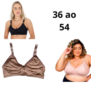 Sutiã Reforçado Sem Bojo Sustentação Lingerie Feminina Básico Plus Size