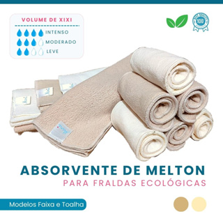 Absorvente de Melton para Fraldas Ecológicas (1UN) em Oferta na Shopee