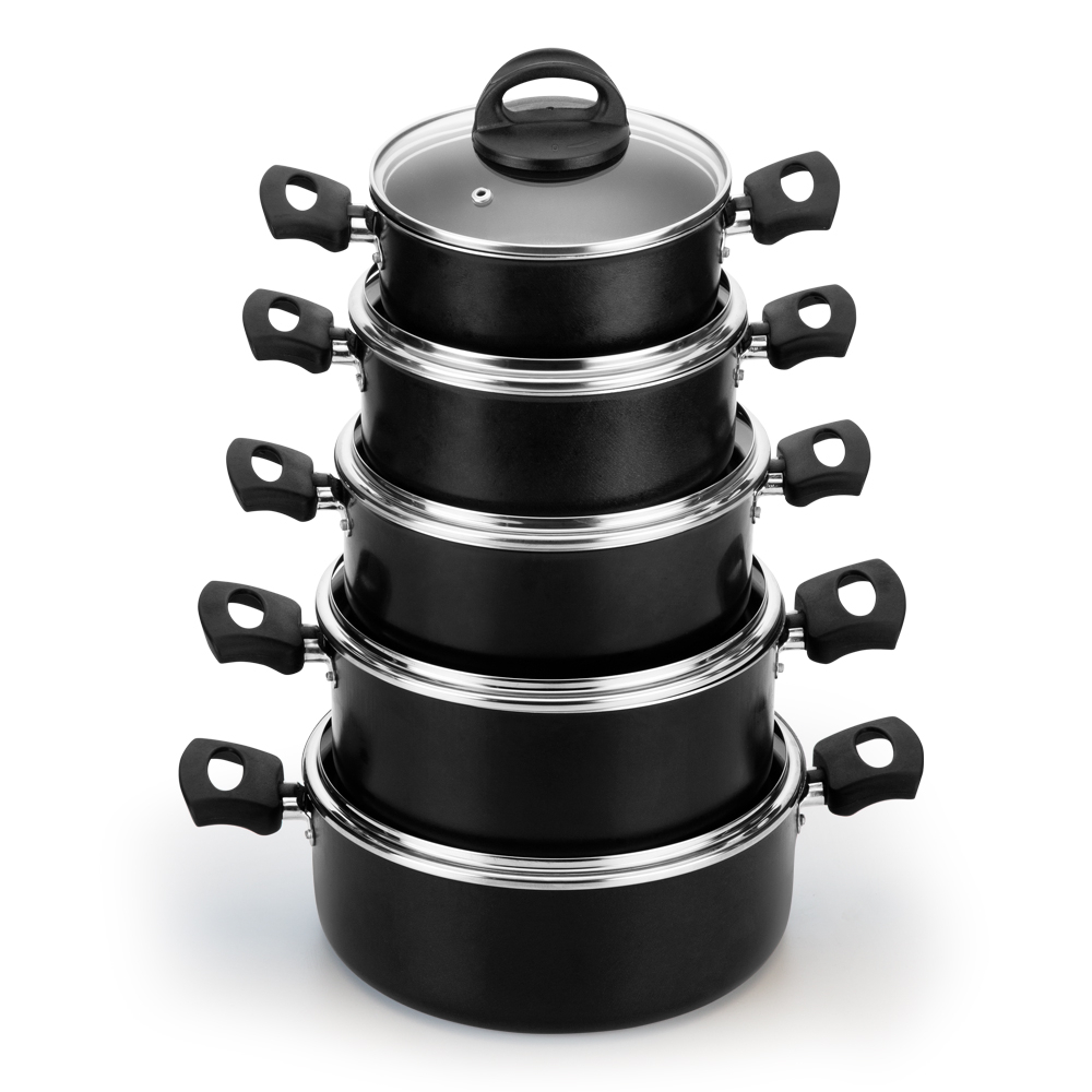 Jogo De Caçarolas Com Tampa De Vidro 5 Peças Nacional em Oferta na Shopee