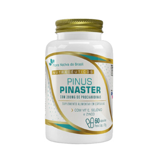 Pinus Pinaster 200mg de Procianidinas + Vitamina E, Selênio, Zinco 60 Capsulas - Flora Nativa em Oferta na Shopee