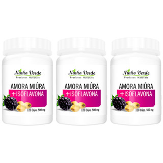 Kit 3 Amora Miúra + Isoflavona 500mg 360 Cápsulas - Ninho Verde