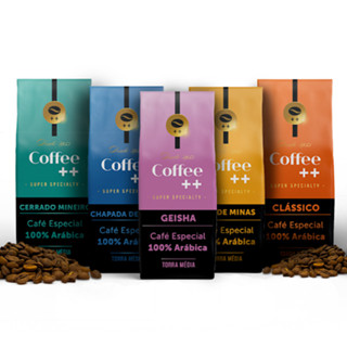 Kit 5 Pacotes Café Especial em Grãos Coffee Mais 100% Arábica Torra Média 5 x 250g