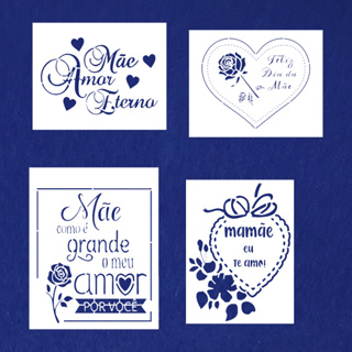 Stencil para Pintura Dia das Mães Grupo 1 em Oferta na Shopee