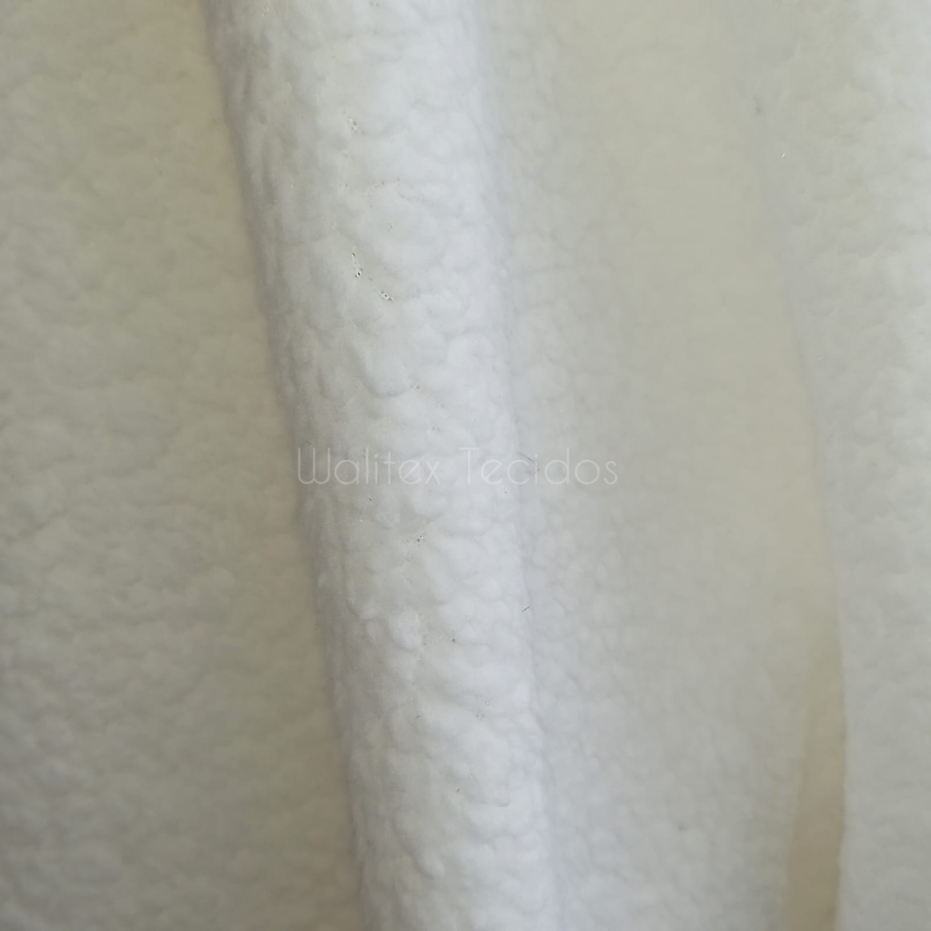 Tecido Pele de Carneirinho Teddy Branco Off White