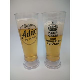 60 Tulipas de chopp acrilicas personalizadas 300 ml em Oferta na Shopee