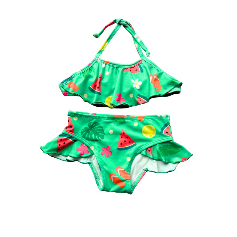 Biquíni Infantil Sereia Sem Bojo Babado Beach Verão Praia Natação Piscina DNA em Oferta na Shopee