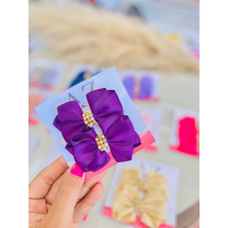 Dupla de Laços Roxo / Lacinho Infantil Roxo / Duplinha Roxa / Par de Laço Roxa