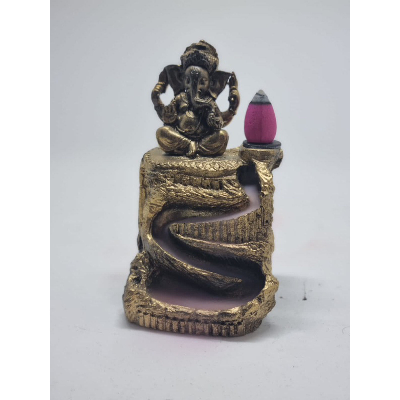 Incensário Cascata Ganesha em S 12 cm