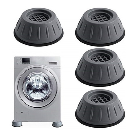 Pés da máquina de lavar, 4 peças de amortecedor universal de vibração antivibração, proteção contra ruído antiderrapante para máquina de lavar