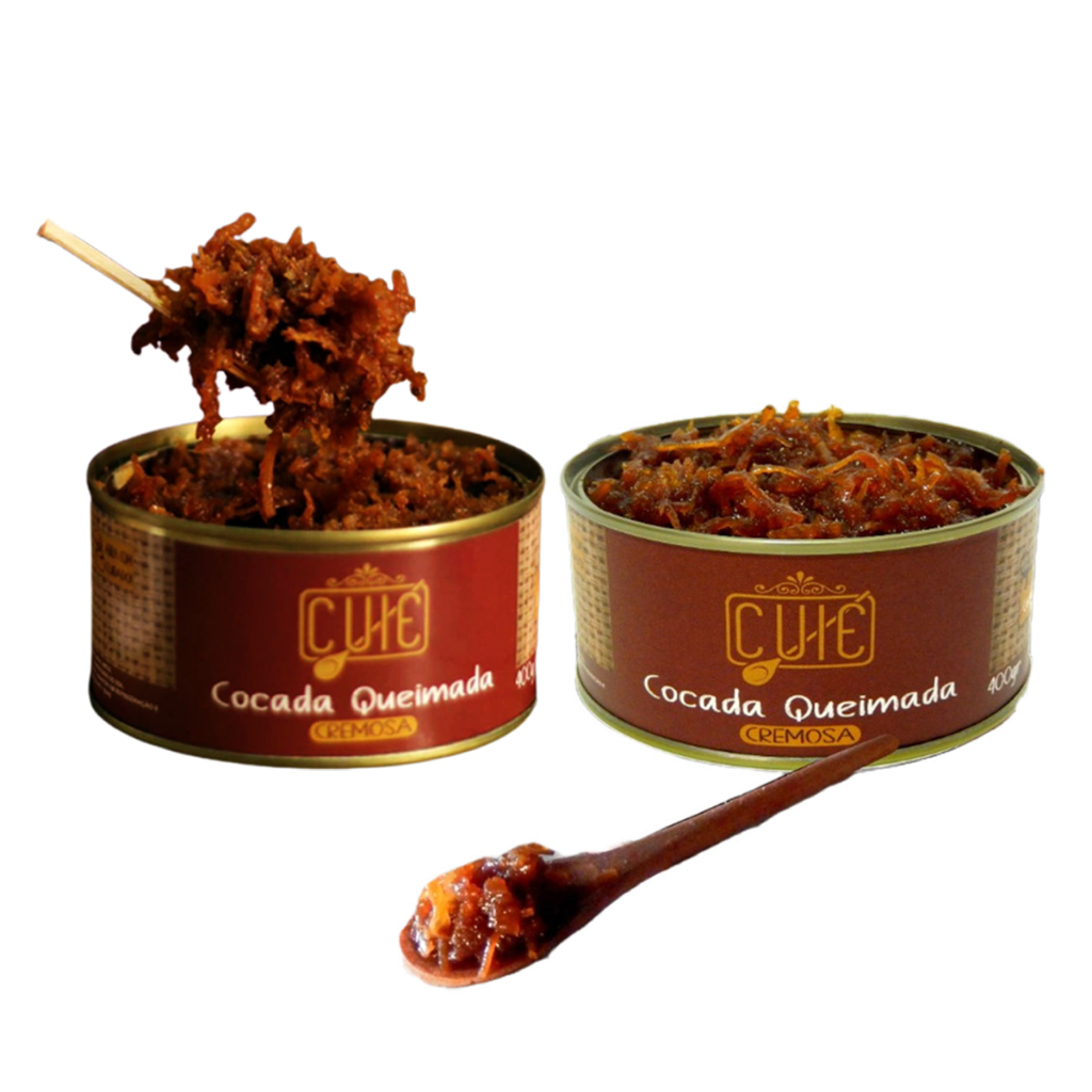 Kit 2 Cocada Queimada Cremosa Mineira Cuié de Minas Lata 400g