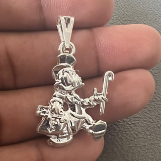 Pingente Tio Patinhas Prata banhada 925