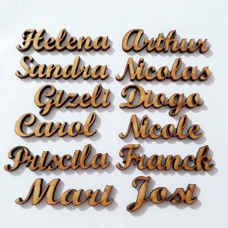 Nome Personalizado 10cm Comprimento Kit 25 a 100 Peças MDF 3mm em Oferta na Shopee