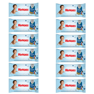 Kit com 12 pacotes de Lenço Toalhinhas Umedecidas Tripla Proteção Huggies 88 unidades cada