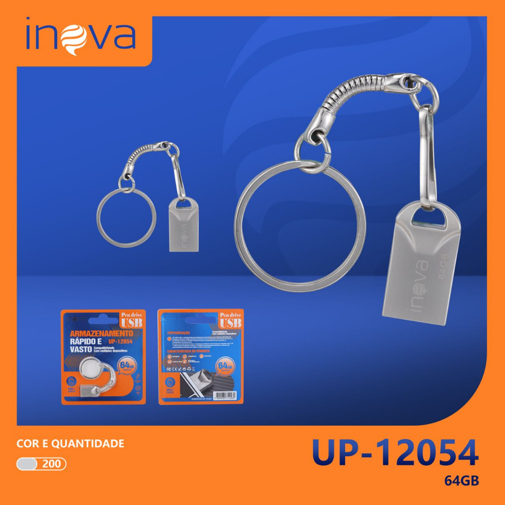 Pen Drive 64gb Metal Blindado Usb 3.1 Original Lacrado Novo