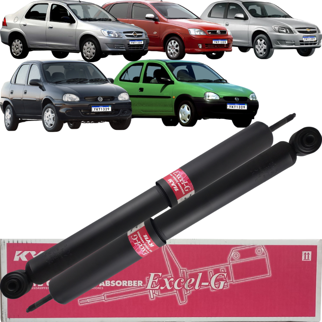 Par de Amortecedor Traseiro Original KYB Celta Corsa Prisma