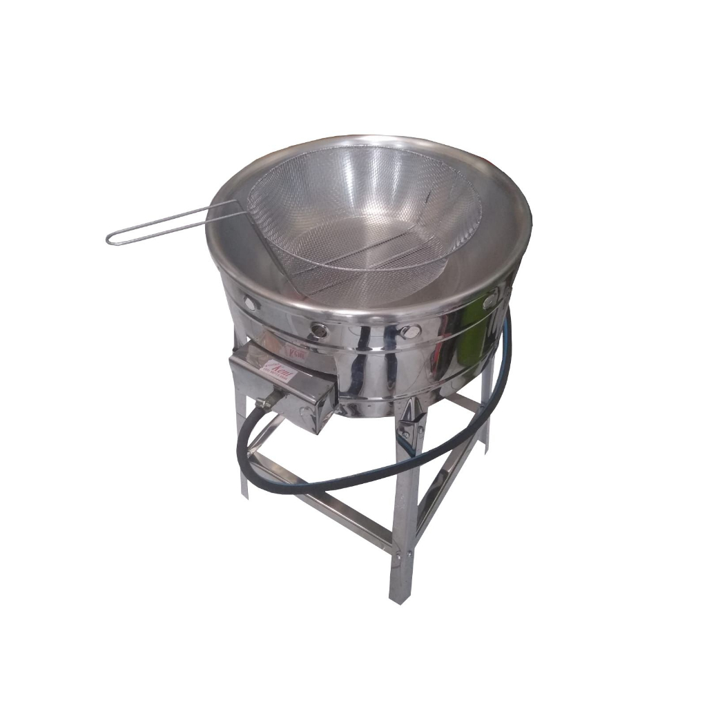 Fritadeira Tacho a Gás 8L Inox Pastel Salgados