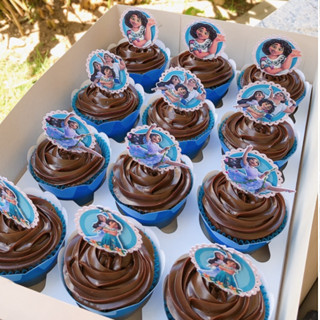 5 CAIXAS PARA 12 CUPCAKES COM TAMPA EM ACETATO E BERÇO