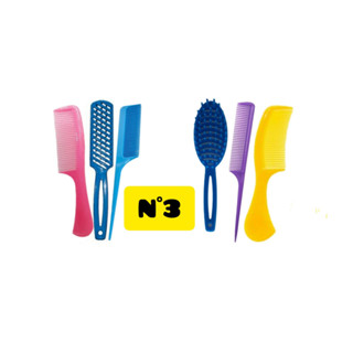 Kit com 2 ou 3 Peças Pentes e Escovas para Cabelo -  Bio Floryda (cores sortidas)