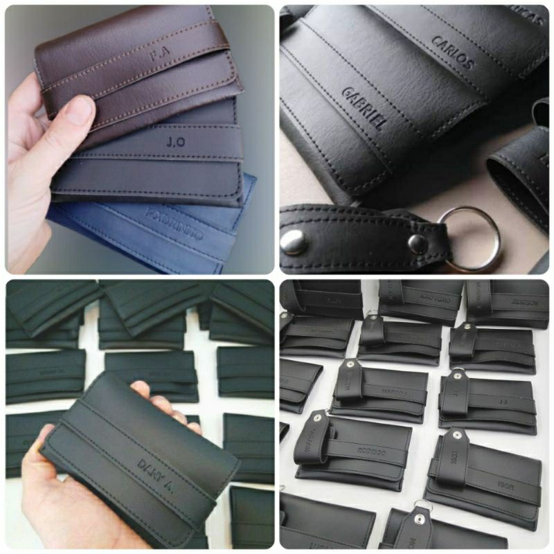 10 Carteiras  Personalizadas   Courino  Padrinhos