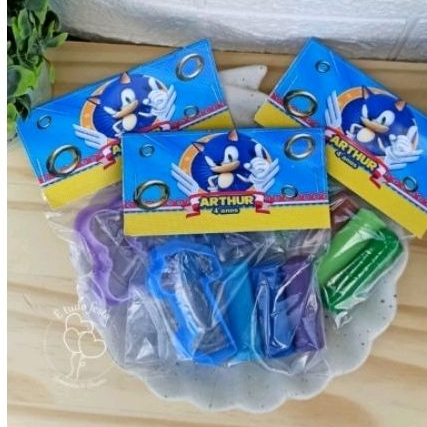 20 kit mini massinha personalizada sonic em Oferta na Shopee