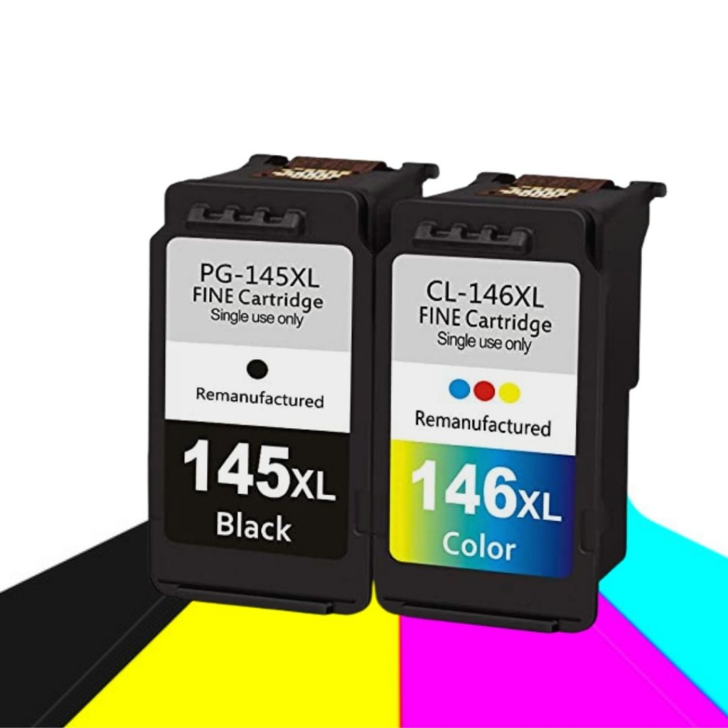Kit Cartucho de Tinta Canon 145  146 Xl compativel  P2810, MG2410, MG2510, MG2910, MG3010 TS3110