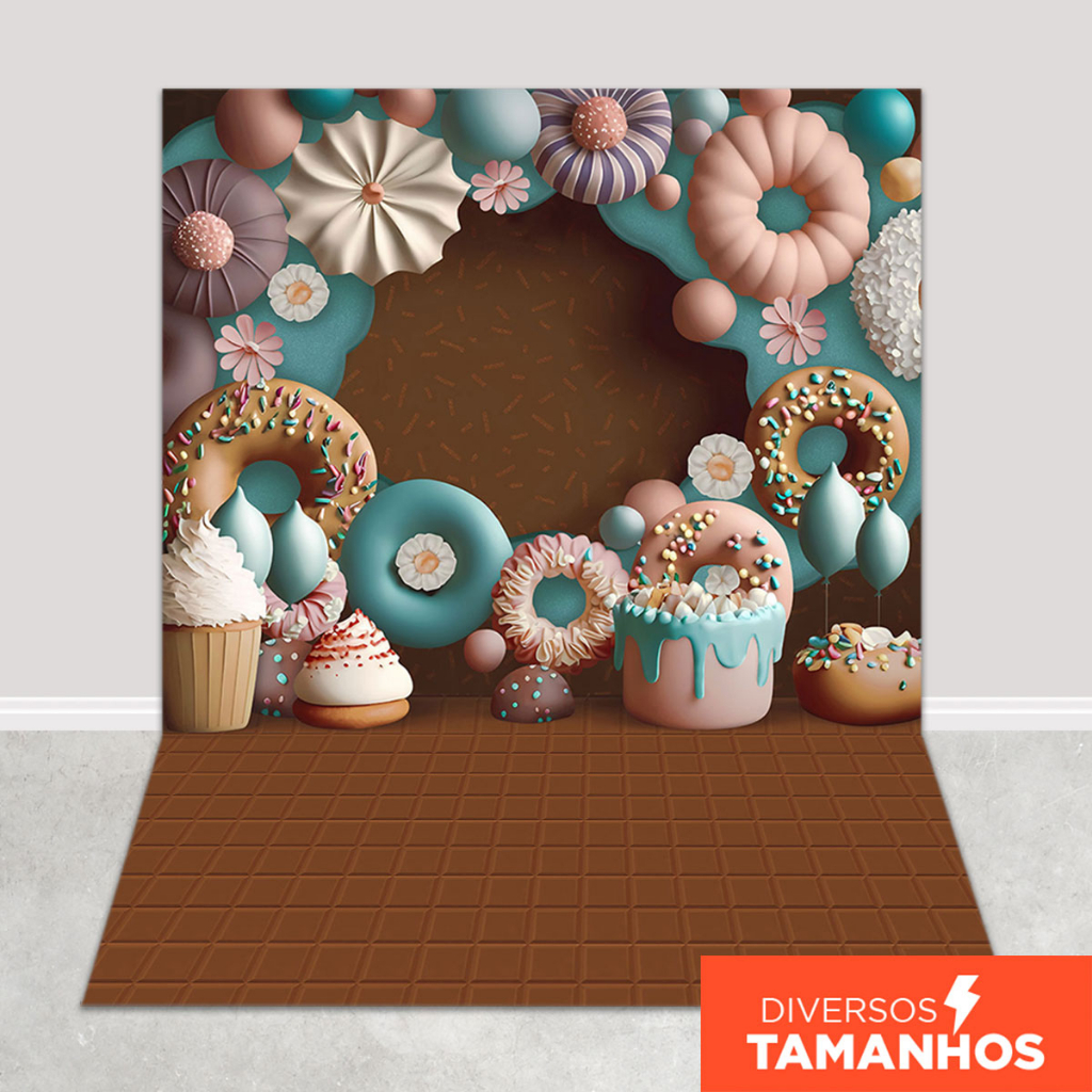 Fundo Fotográfico Smash The Cake 3D Doces Em Tecido FFC-855 em Oferta na Shopee