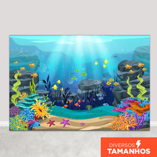 Fundo Fotográfico Fundo do Mar Cenário Verão Em Tecido Sublimado Painel para Foto em Oferta na Shopee