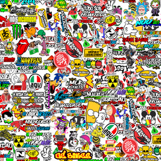 Adesivo Tunning 100x50cm Sticker Bomb P/ Paralamas