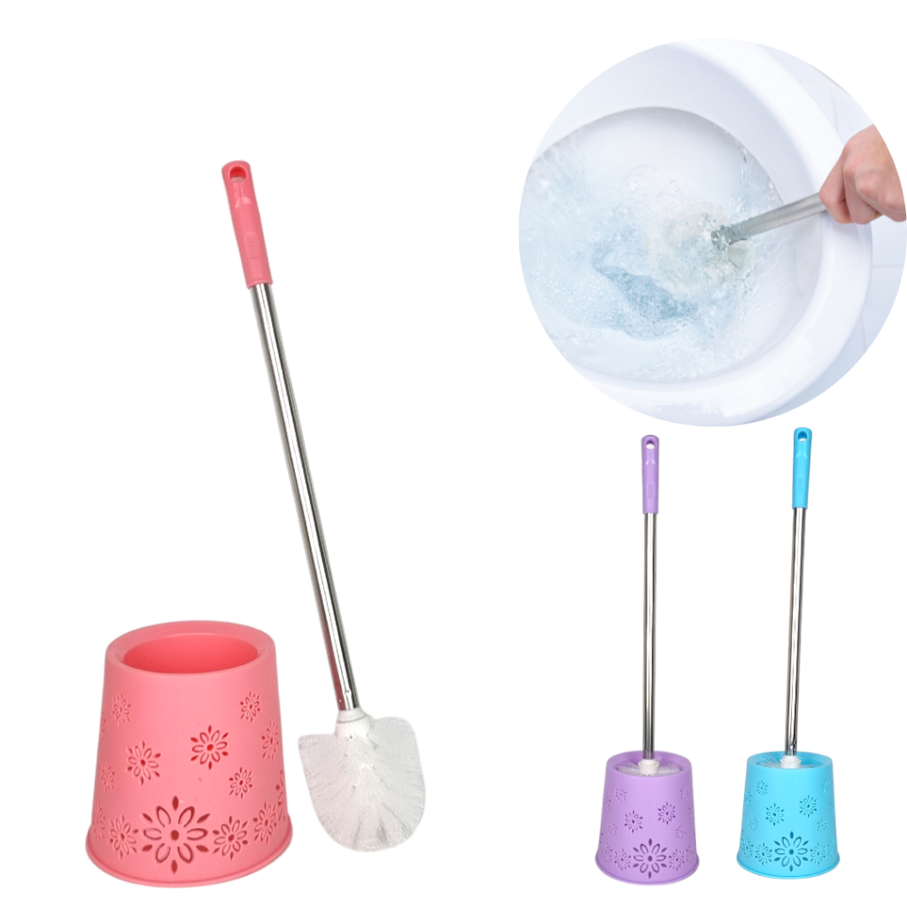 Escova Sanitária Banheiro Limpeza com Suporte de Plástico e Cabo Aço Inox - TOP em Oferta na Shopee