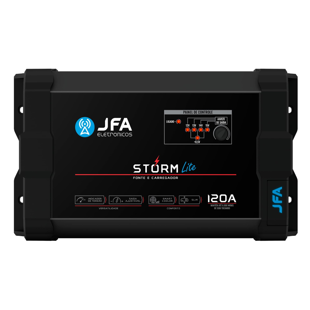 Fonte Carregador Automotivo JFA 120a Storm Lite Bivolt Automático em Oferta na Shopee