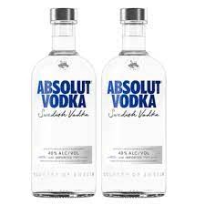 Absolut Vodka Sueca Original 1 Litro - Combo 2unidades