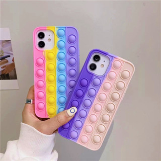 Capa Capinha Silicone Pop It Fidget Proteção Para iphone 6 7 8 Plus 11 XR XS 12 Pro Max Mini