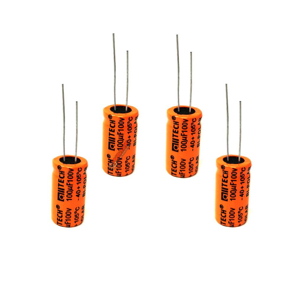 Kit 4 Capacitor Bipolar 100x100 100uf 100v Para Alto-Falante em Oferta na Shopee