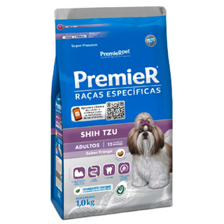 Ração Premier Shih Tzu Raças Específicas Cão Adulto 1Kg