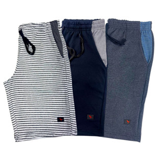 Kit 3 Bermudas Moletom Masculina 100% Confortável Academia Treino Shorts