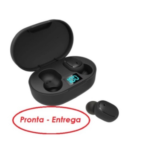 Fone De Ouvido Sem Fio E6s e A6s Bluetooth 5.0  Tws Preto