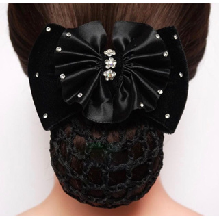 Presilha Laço Com Rede para coque - Várias cores em Oferta na Shopee