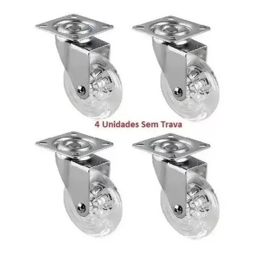 Kit 4 Rodinhas 50mm Silicone Gel 200 Kg Sem Trava em Oferta na Shopee