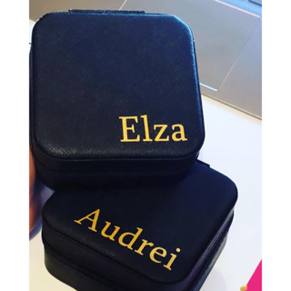 PROMOÇÃO - Mini Porta Joias PRETO - Personalizado com nome