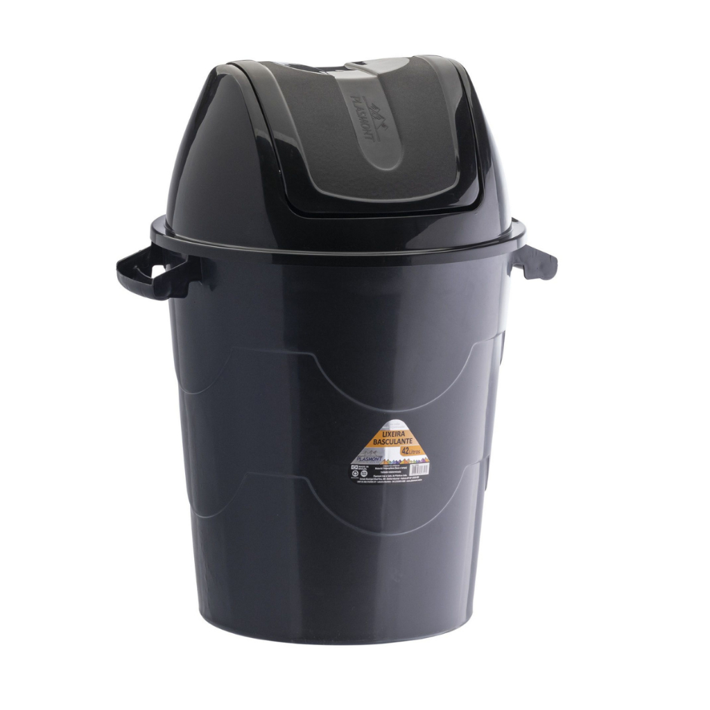 Kit 2 Lixeiras De Plástico 42 Litros Basculante Lixo Grande Ideal Para Cozinha Banheiro Escritório em Oferta na Shopee