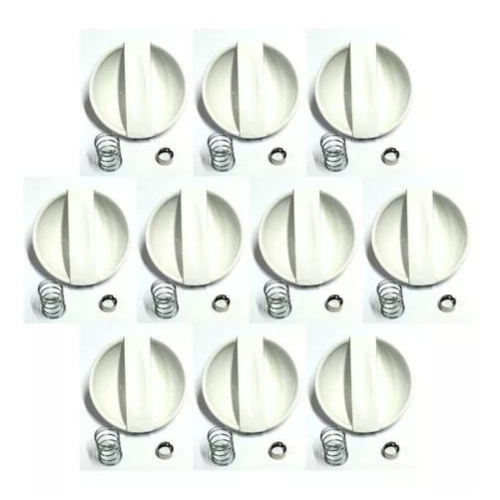 Kit Com 10 Botão Timer Completo Lavadora Electrolux Top 8 Mola/trava