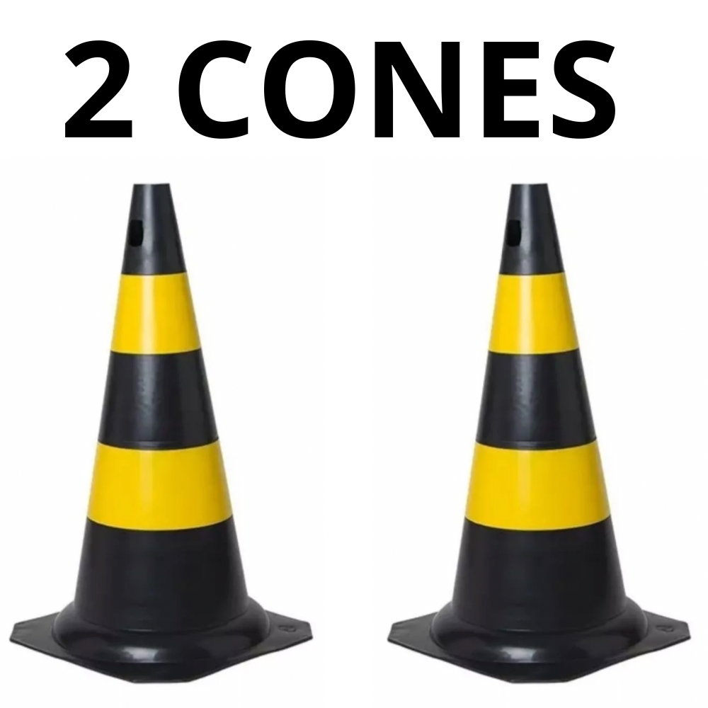 2 CONES TRÂNSITO SINALIZAÇÃO SEGURANÇA TREINO