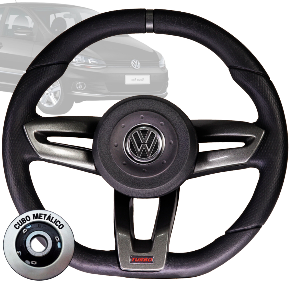 Volante Esportivo Grafite Vw Fox Spacefox Jetta Golf Volcano