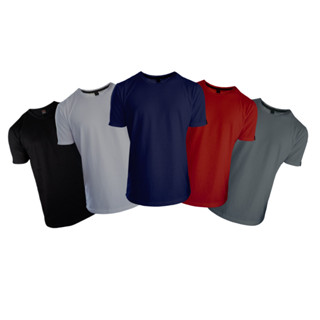 Kit 5 Camiseta Masculina Lisas Ducam Academia Fit treino Cores Sortidas