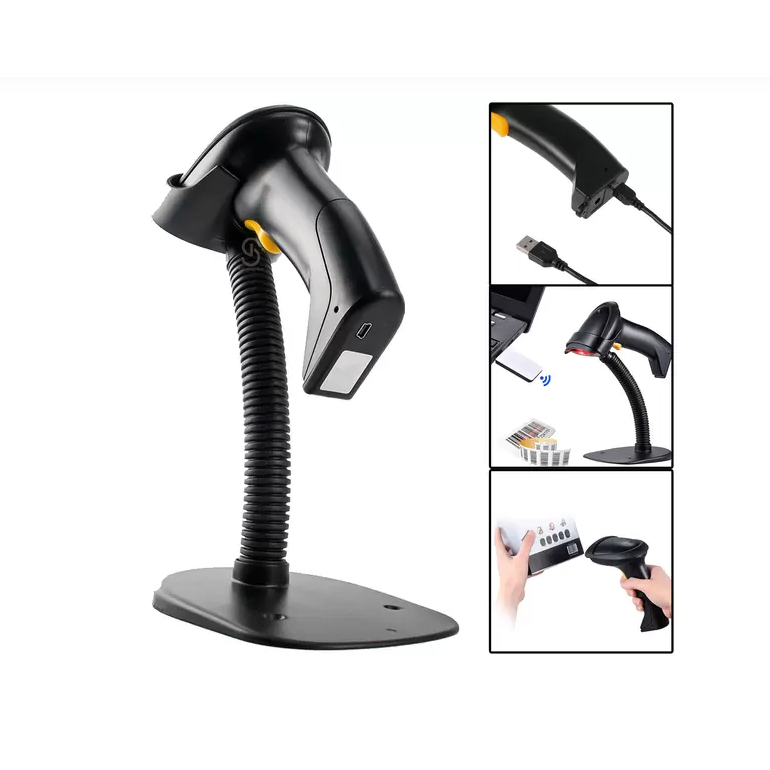 Leitor De Código Barras Sem Fio Com Suporte Automatico Boleto Lm800