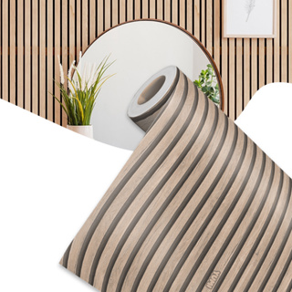 Papel de Parede Madeira Ripada 3D 5 METROS x 45CM Autocolante Para Sala, Quarto, Escritório, Lavabo em Oferta na Shopee