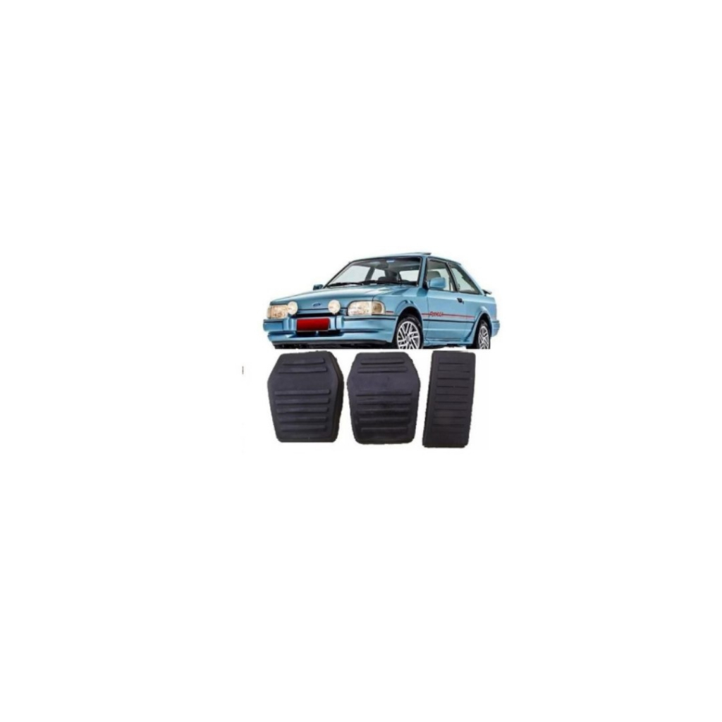 Kit Capa Pedal Acelerador Freio Embreagem Apollo Escort Fiesta Verona 3 Peças