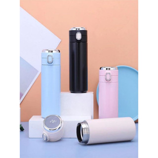 Inteligente garrafa térmica copo de água 420ml 304 aço inoxidável vácuo copo display digital bounce tampa portátil caneca bebida